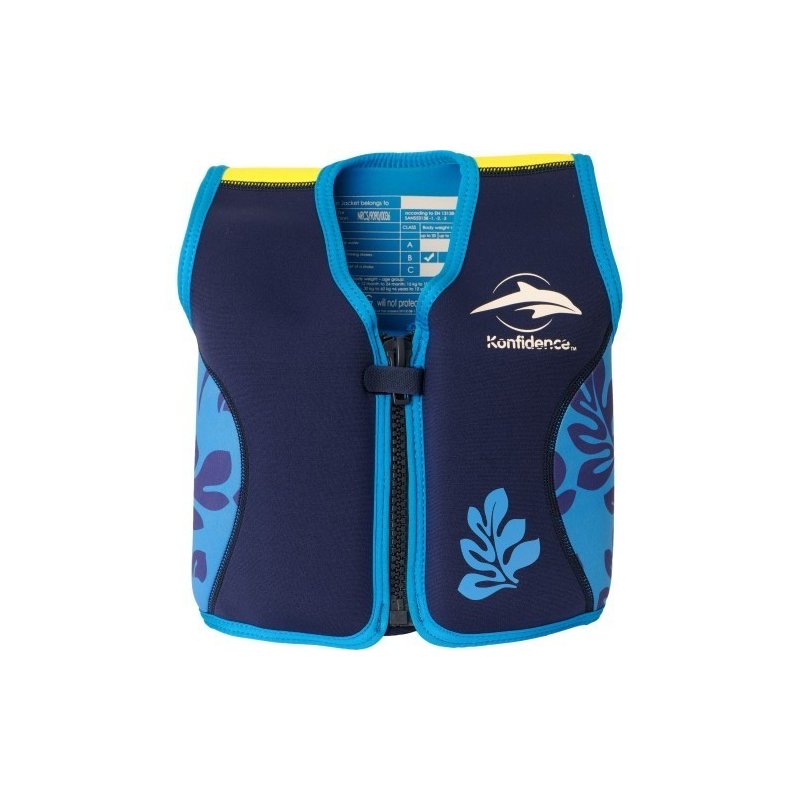 Konfidence - Vesta inot copii cu sistem de flotabilitate ajustabil The Original blue palm 4-5 ani din categoria Plaja apa si nisip de la Konfidence