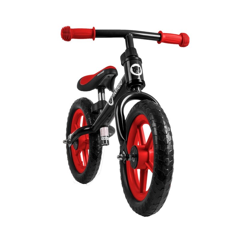 Lionelo Bicicleta fara pedale Fin Plus Black/ Red din categoria Biciclete copii de la Lionelo