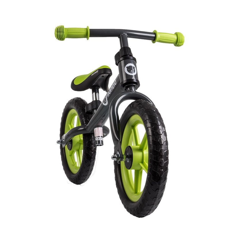 Lionelo Bicicleta fara pedale Fin Plus Grey/ Green din categoria Biciclete copii de la Lionelo