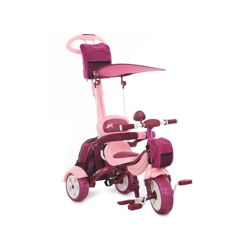 MyKids Tricicleta Pentru Copii Happy Trip KR03B Roz din categoria Triciclete si Trotinete pentru copii de la MyKids