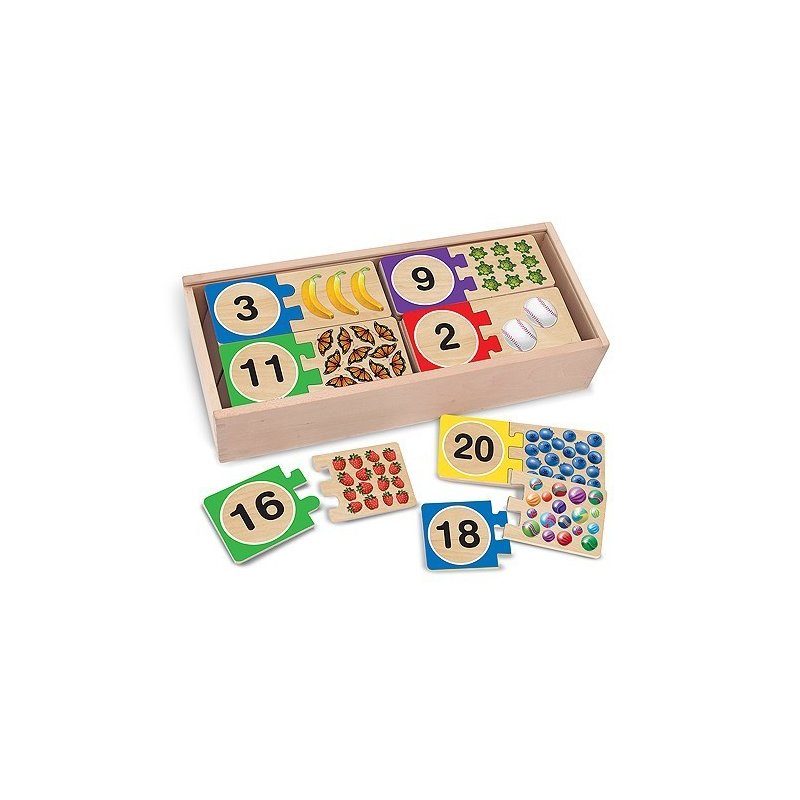 Puzzle din lemn pentru invatarea numerelor din categoria Puzzle copii de la Melissa & Doug