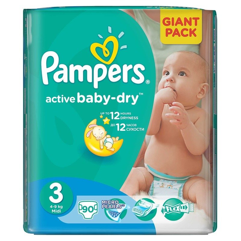 Scutece Pampers Active Baby 3 Giant Pack 90 buc din categoria Scutece bebelusi de la Pampers