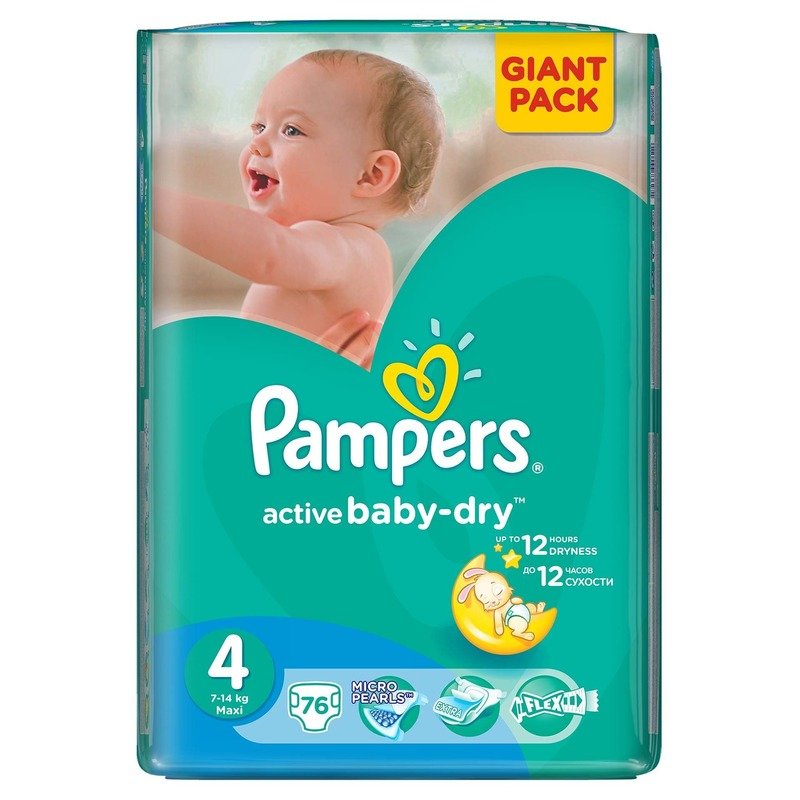 Scutece Pampers Active Baby 4 Giant Pack 76 buc din categoria Scutece bebelusi de la Pampers
