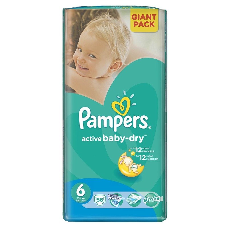 Scutece Pampers Active Baby 6 Giant Pack 56 buc din categoria Scutece bebelusi de la Pampers