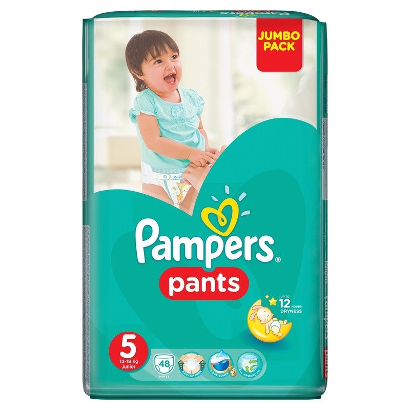 Scutece Pampers Active Baby Pants 5 Jumbo Pack 48 buc din categoria Scutece bebelusi de la Pampers