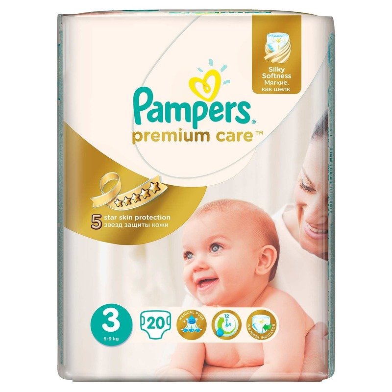 Scutece Pampers Premium Care 3 Midi Small Pack 20 buc din categoria Scutece bebelusi de la Pampers