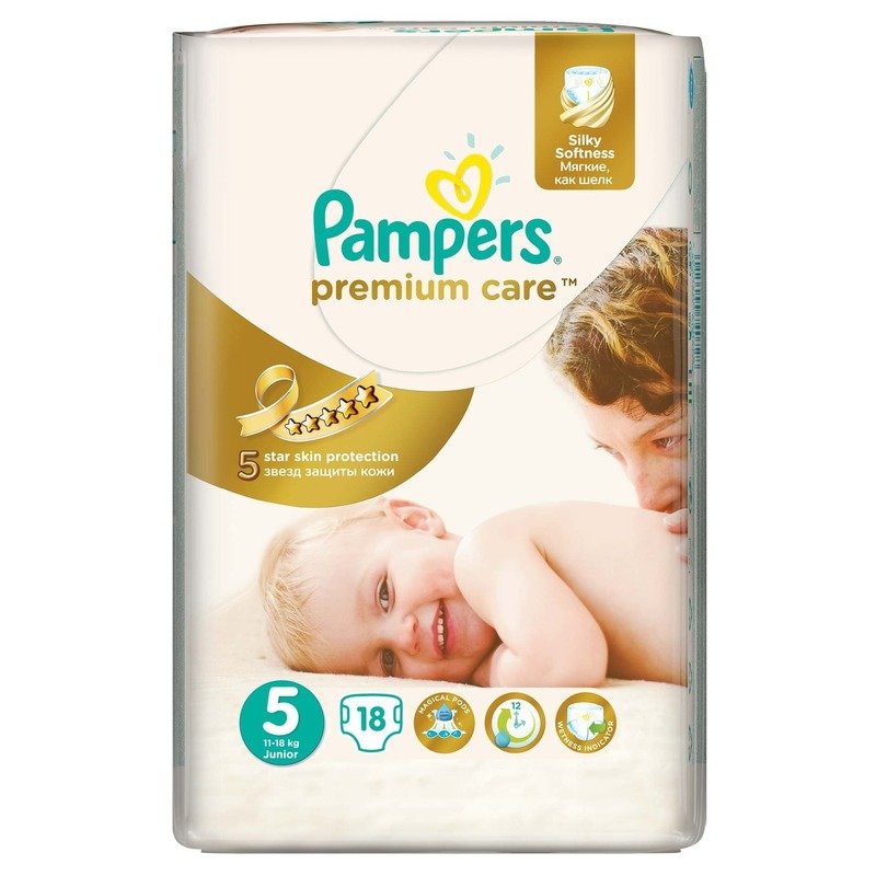 Scutece Pampers Premium Care 5 Junior Small Pack 18 buc din categoria Scutece bebelusi de la Pampers