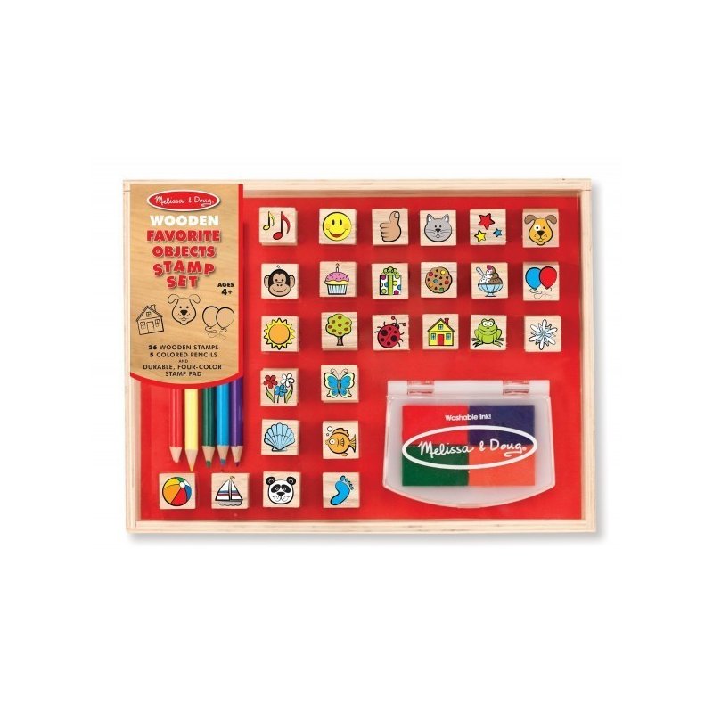 Stampile Obiectele preferate Melissa and Doug din categoria Jucarii de lemn de la Melissa & Doug