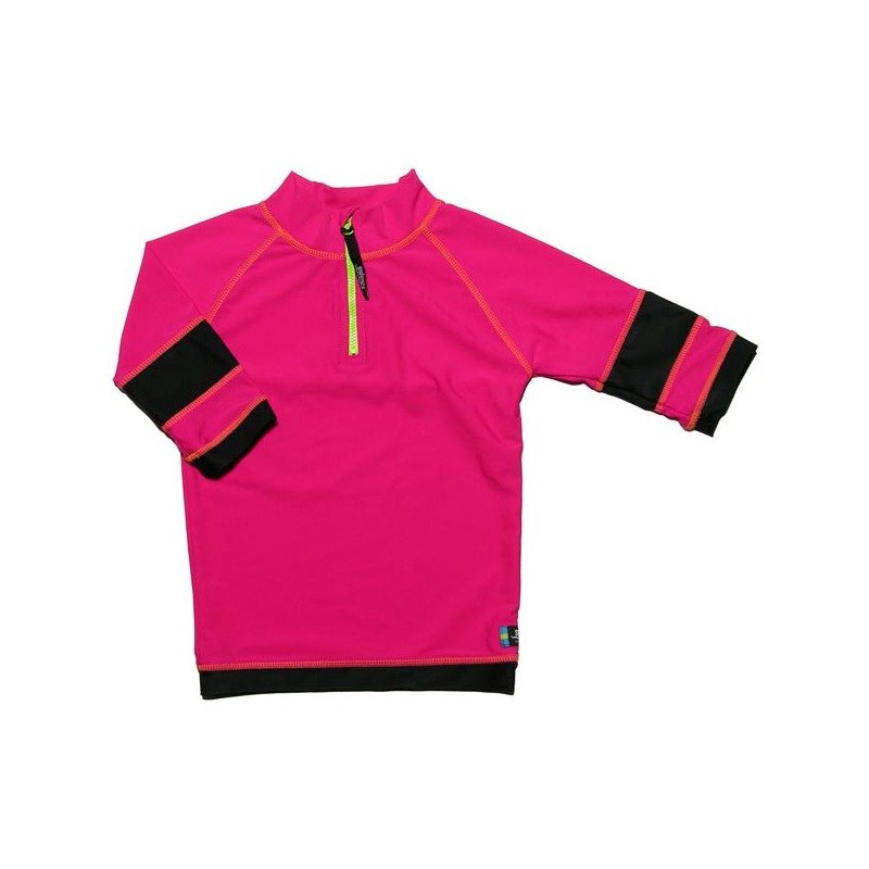 Tricou de baie pink black marimea 104- 116 protectie UV Swimpy din categoria Plaja apa si nisip de la Swimpy